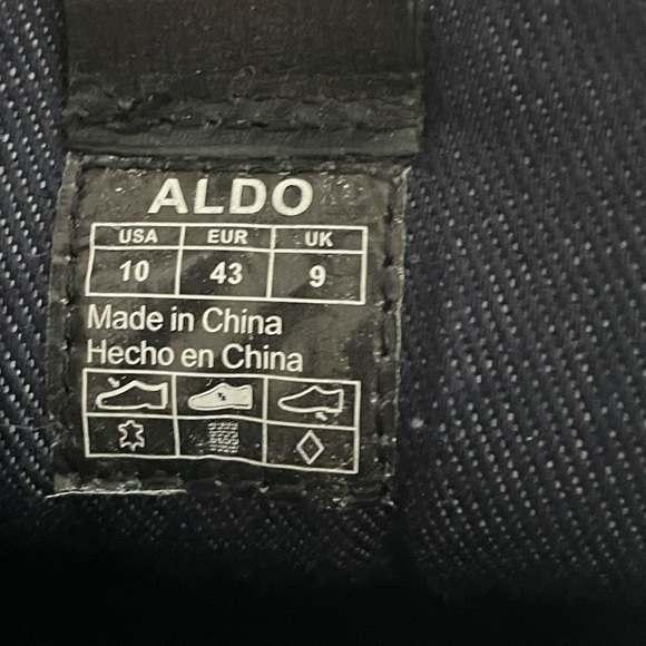 ALDO Men’s Black Leather Lace-Up Boots - Size 10 - Picture 11 of 11